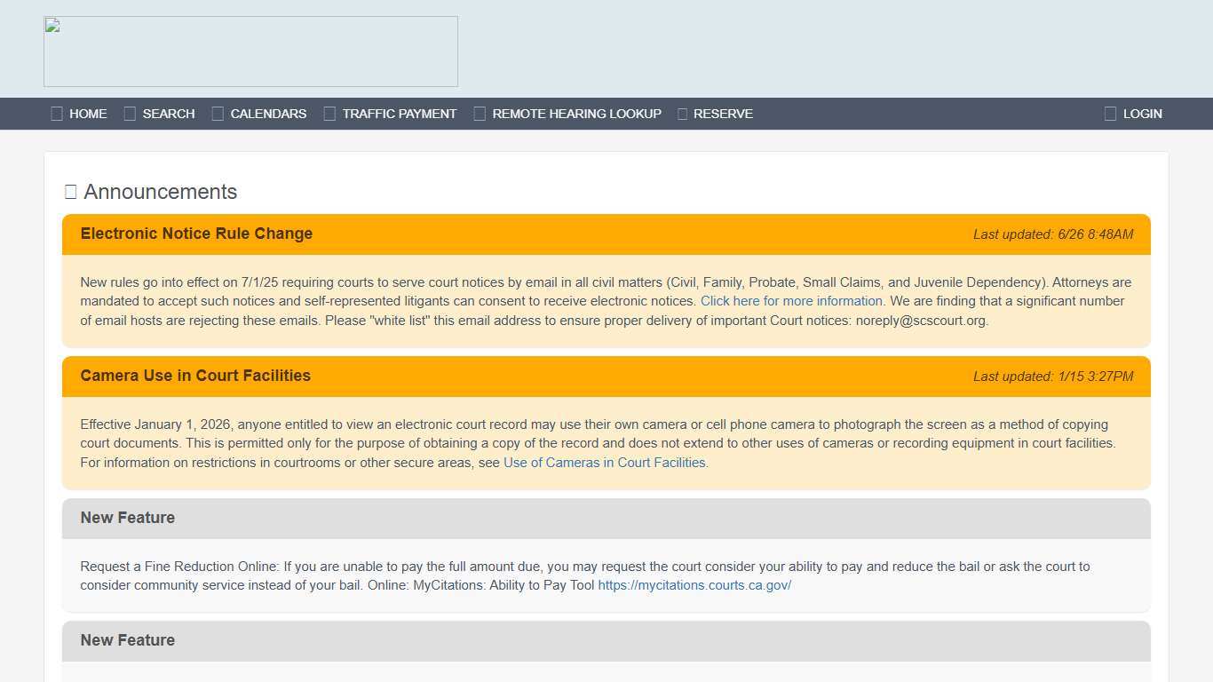 Public Portal - Superior Court of California, County of Santa Clara