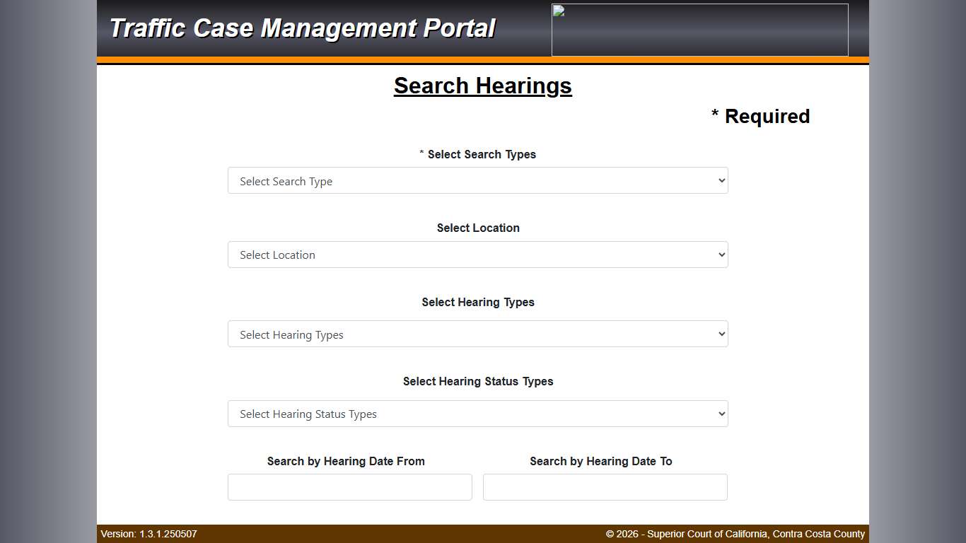 Traffic Hearing Search - Superior Court of California, Contra Costa County